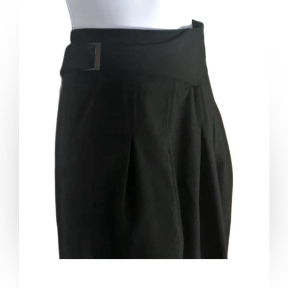 BCBGMAXAZRIA Black Skirt with Tab Waist Detail